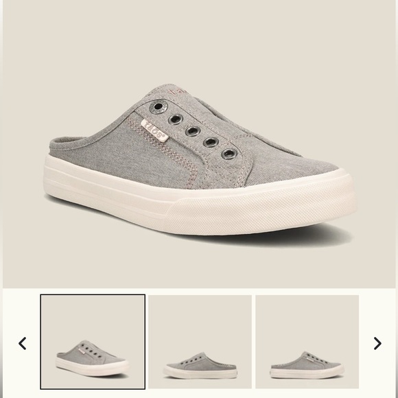 Taos Footwear Shoes - Taos EZ Soul Gray Off White Slip On Sneaker Mule size 8M